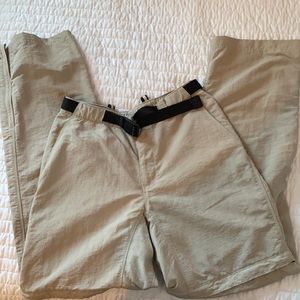 North Face beige convertible straight leg high waisted pants size XS